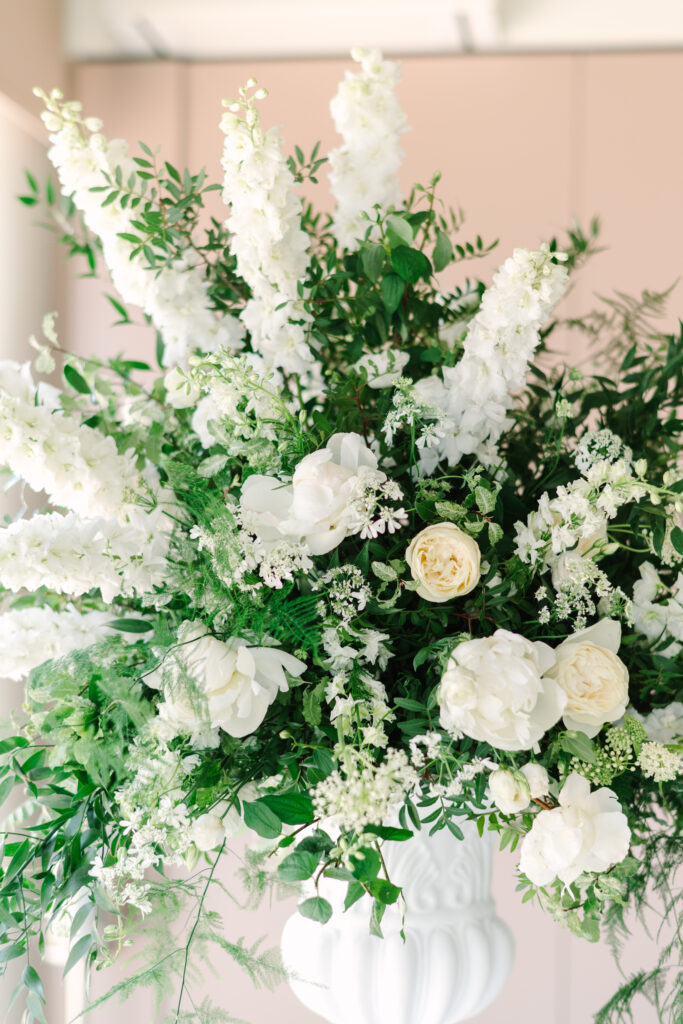 Natural flower arrangements with greenery