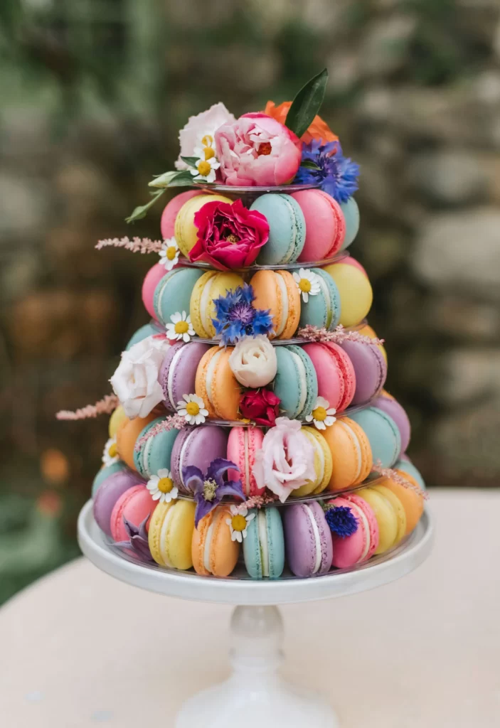 22 Colorful Macaron Tower